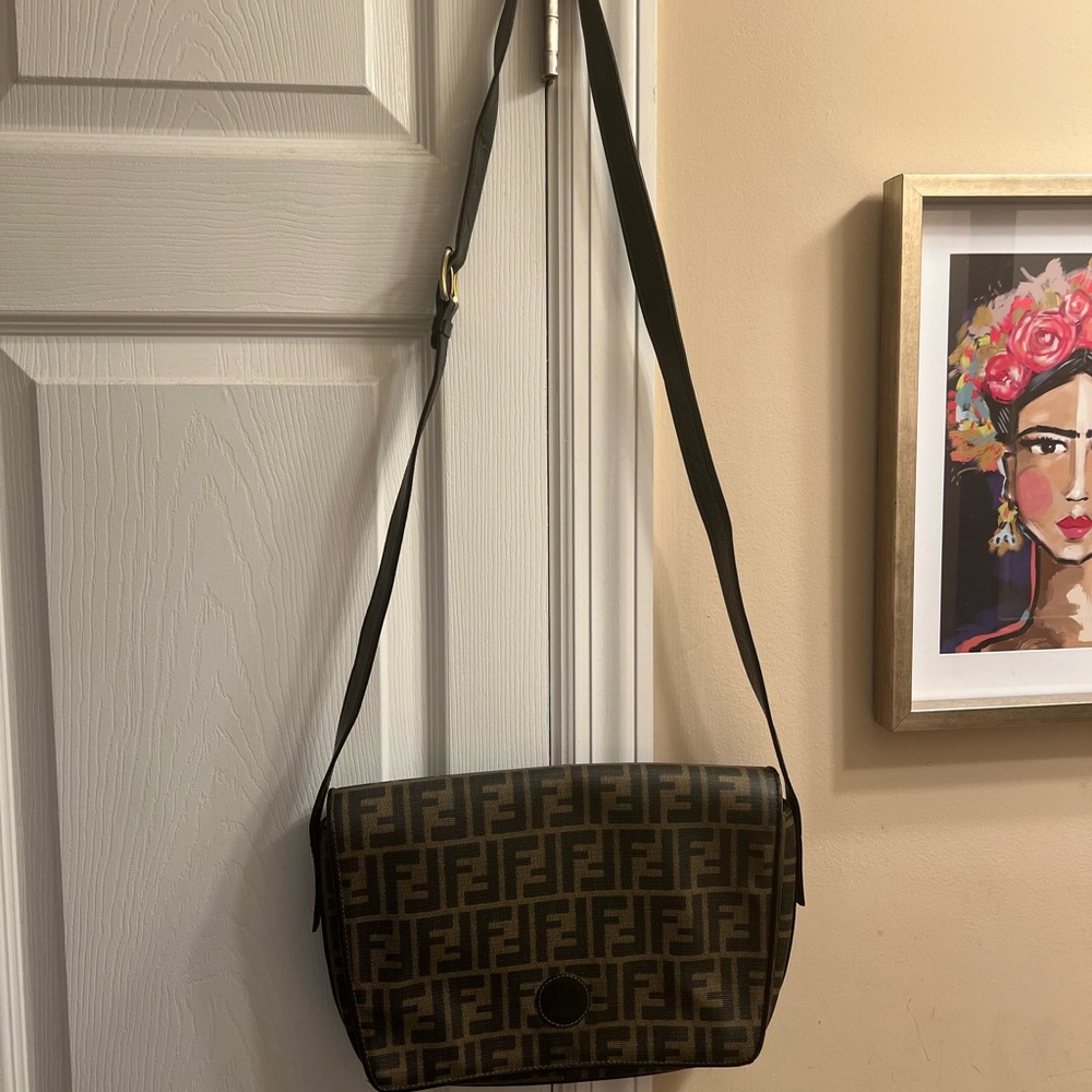 Fendi Brown and Black Shoulder Bag